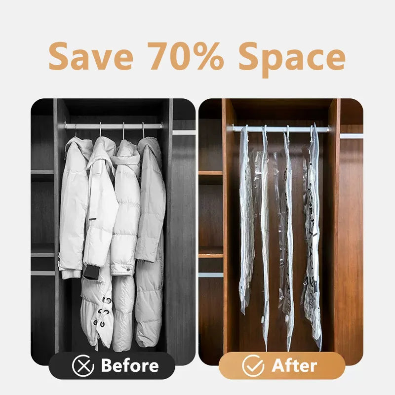 Vacuumo™ - Schaffe 70% mehr Platz im Kleiderschrank!