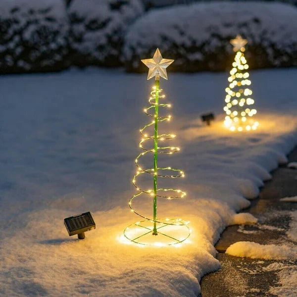 1+1 GRATIS | XTree™ - Solar LED Metall Weihnachtsbaum mit Lichterkette