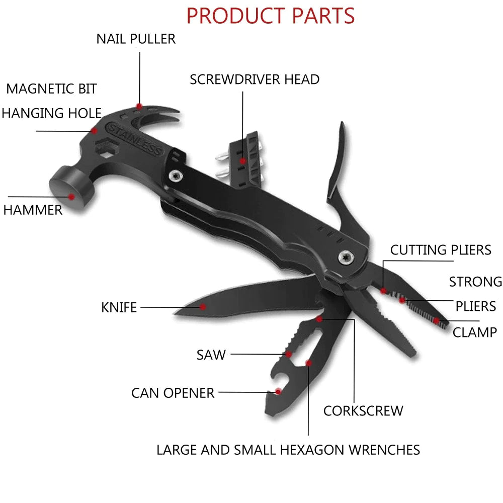 50% RABATT | MaxTool™ - 14-in-1 Überlebens-Multi-Tool Hammer