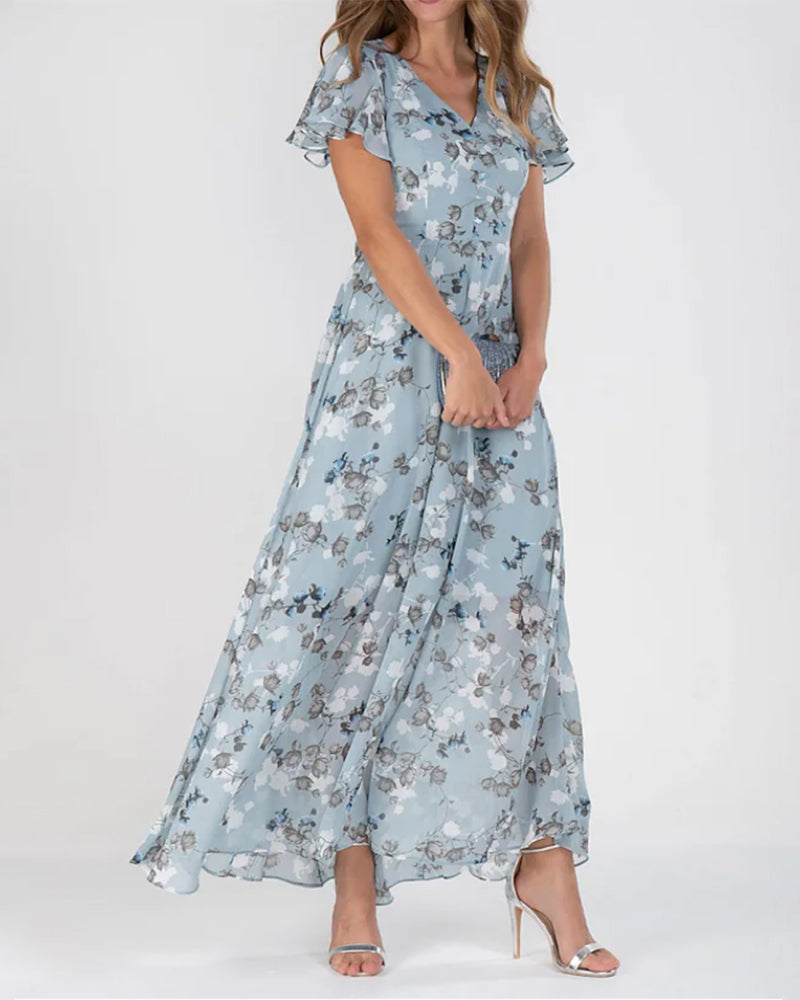 Kimber™ - Stilvoll Luftiges Florales Langes Kleid