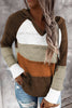 Gestrickter Hoodie mit Farbstreifen