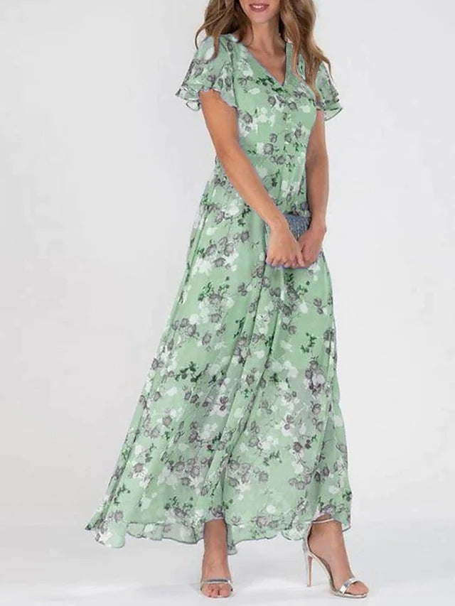 Kimber™ - Stilvoll Luftiges Florales Langes Kleid